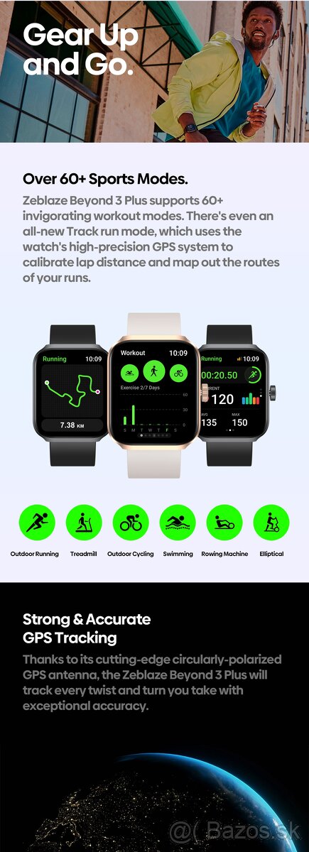 Colmi a Zeblaze Smart hodinky. Čierne prevedenie. - 20