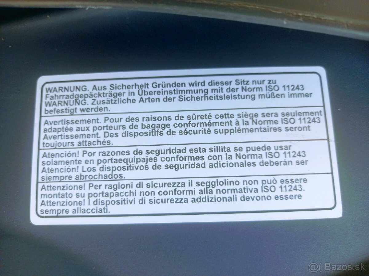 Detská sedačka na bicykel - 20