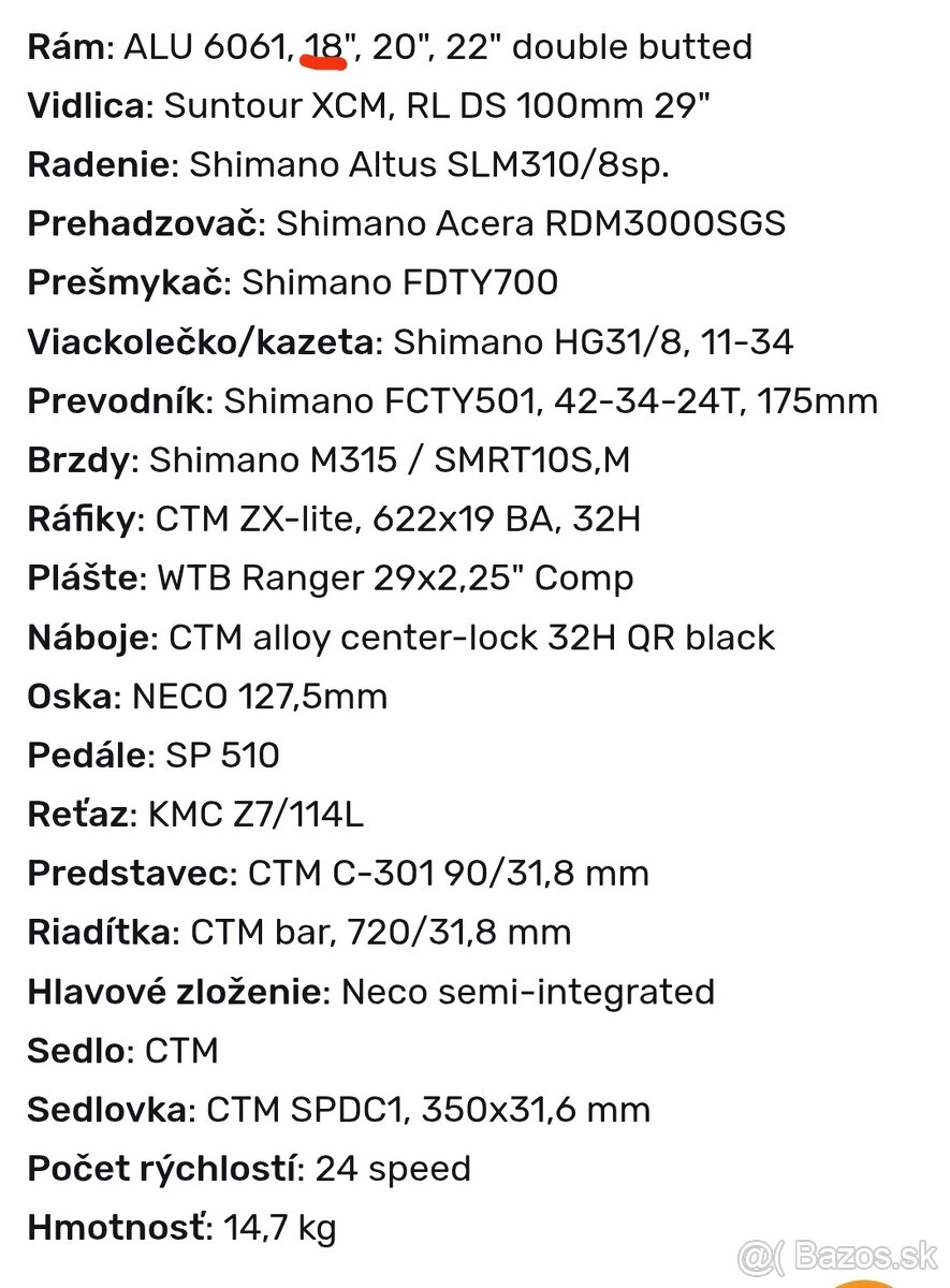 CTM Rambler 1.0 ,29" - 20