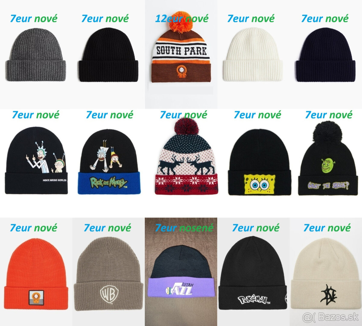 Zimná čiapka South Park, Súprava Šál + Čiapka, Soby, z VLNY - 20