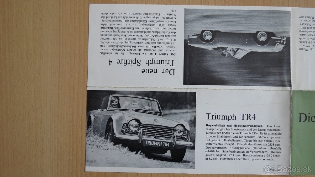 Prospekty Rover, Triumph, TVR, Lotus - od 50. let. - 20