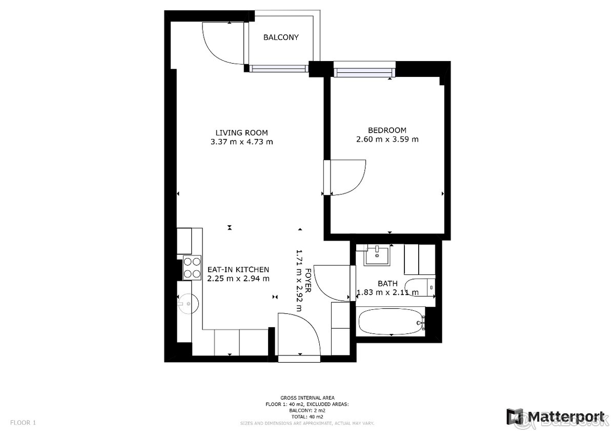2i.byt Vietnamská ul., 1x GAR. PARKING v cene, 3/7p., loggia - 20