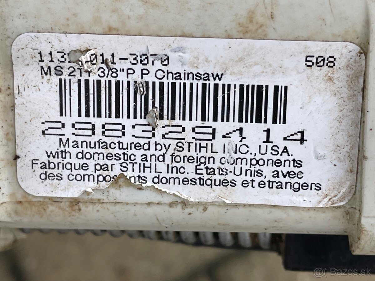 Predám motorovú pilu STIHL MS 211/C - 20