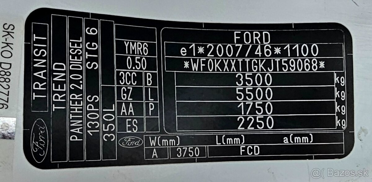 Ford Transit 2.0 TDCI 130K L3H2 6- Miest LED-Navi- Ťažné - 20