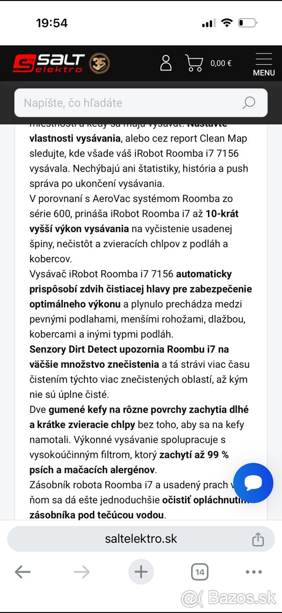 Robotický vysávač urobiť roomba i7 - 20