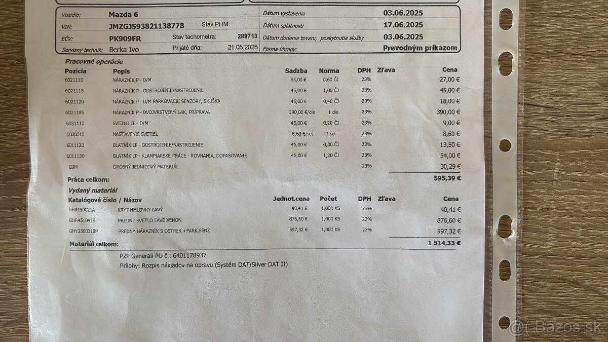 Mazda 6 Combi, 8/2013, 2.5 benzín Skyactiv-G Revolution A/T - 20