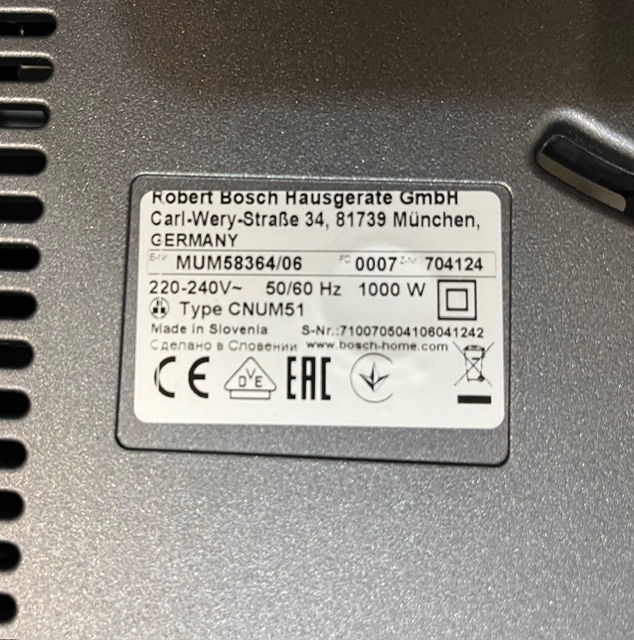 Kuchynský robot Bosch MUM 58364 1000W - 20