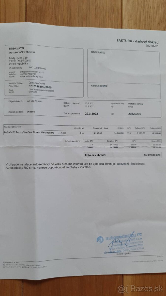 Autosedačka BeSafe iZi Turn i-Size - 20