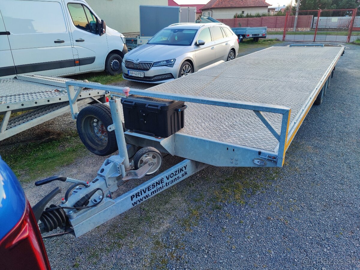 Prívesný vozík - trojnápravové plato - 20