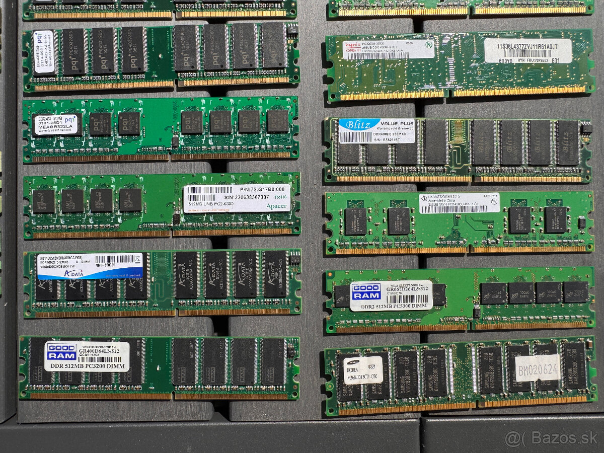 PC RAM pamäte: 256 MB, 512 MB, 1 GB a 2 GB - 20