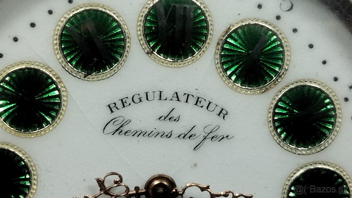 Velké dvouplášťové kapesní hodinky Régulatéur + retez - 20