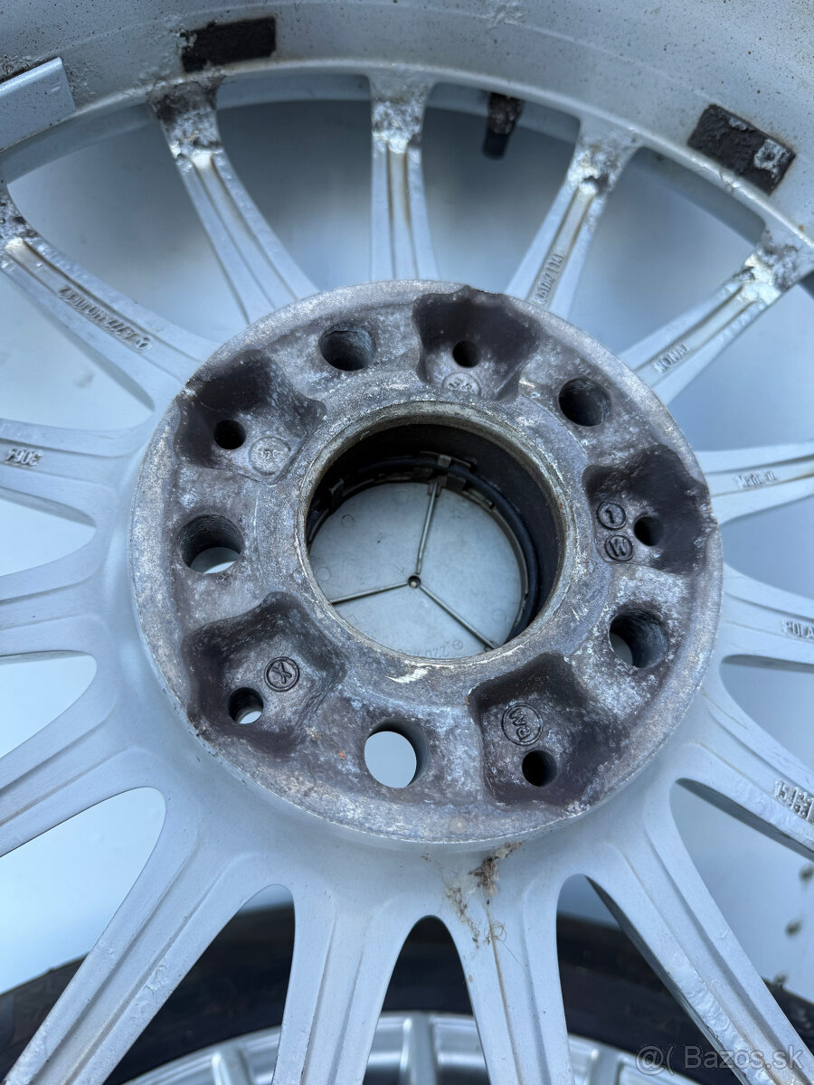 PREDÁM sadu 17" AL disky Mercedes-Benz +zimné pneu MICHELIN - 20