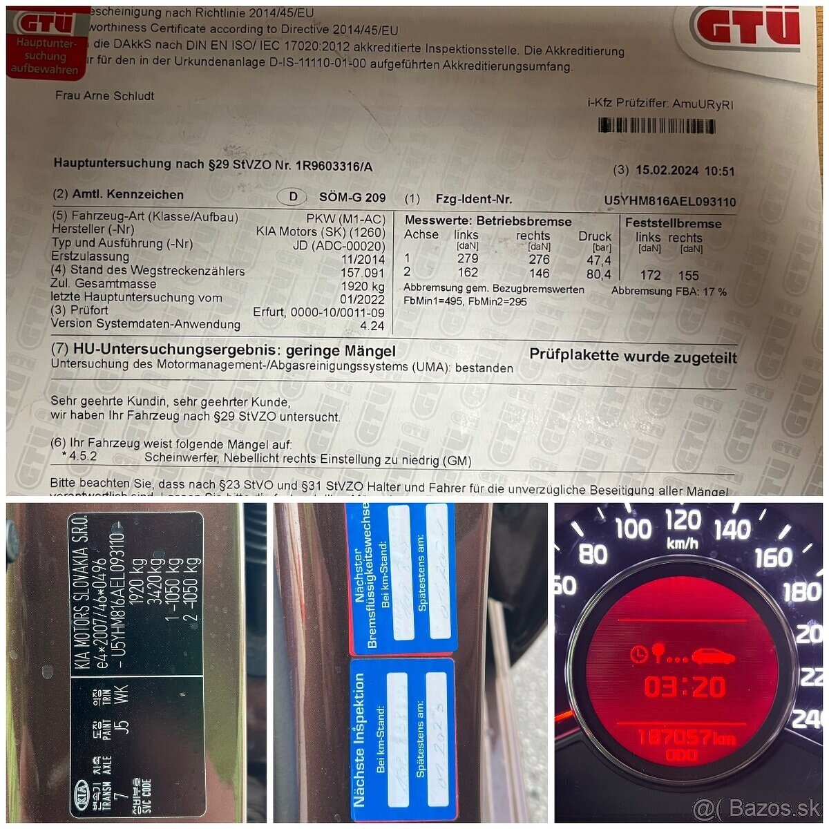 PREDÁM KIA CEED 1,6CRDi 94kW 16V Combi dovoz DE - 20