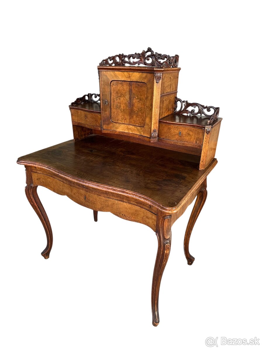 starožitný písaci stolík s nadstavbou - 20