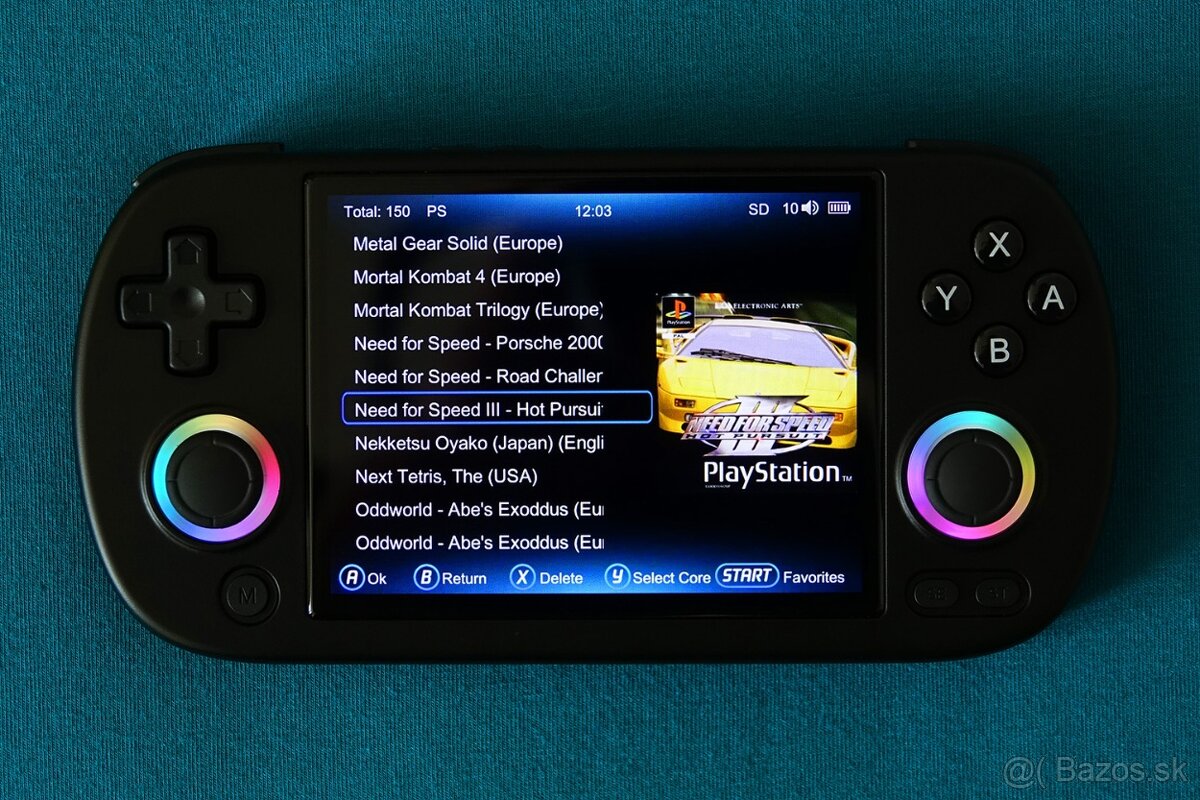 Nová konzola Anbernic RG40XX H WiFi Black ▬ Super SONY PSP - 20