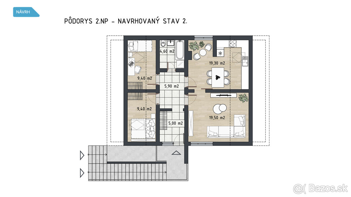 Veľký RD: 6 izieb, 2 kuchyne, 2 kúpelne, pivnica, garáž, 100 - 20
