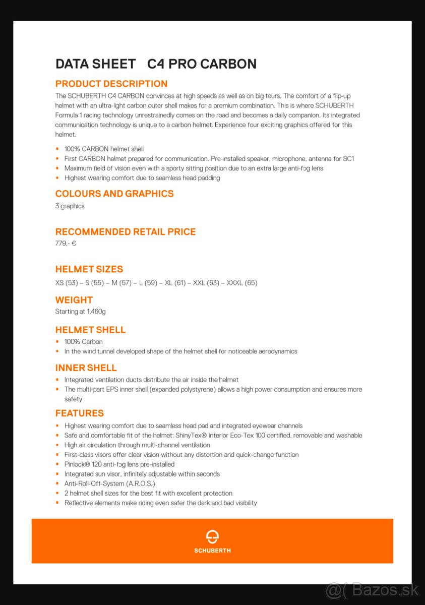 Schuberth C4 Pro Carbon veľkosť S + interkom SC1 advanced - 20