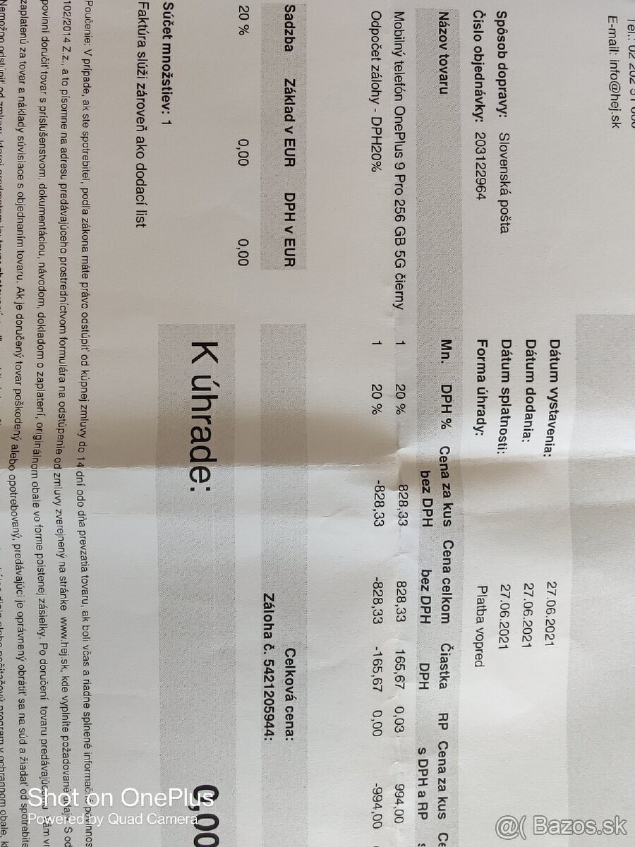 OnePlus 9 Pro 12/256GB Black - 20