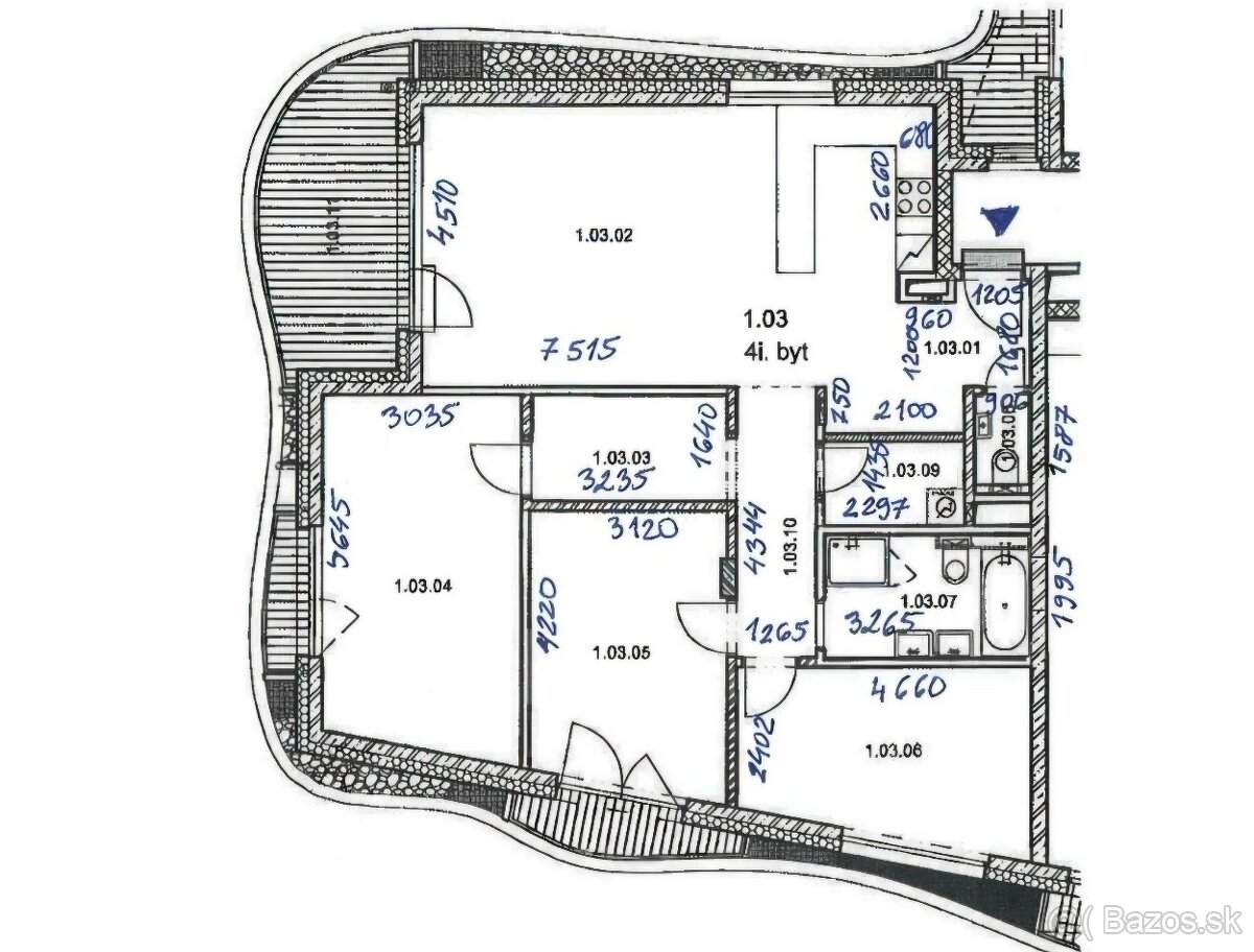 Na prenájom 4 izbový byt v NOVOSTAVBE Sokolská Residence - 20