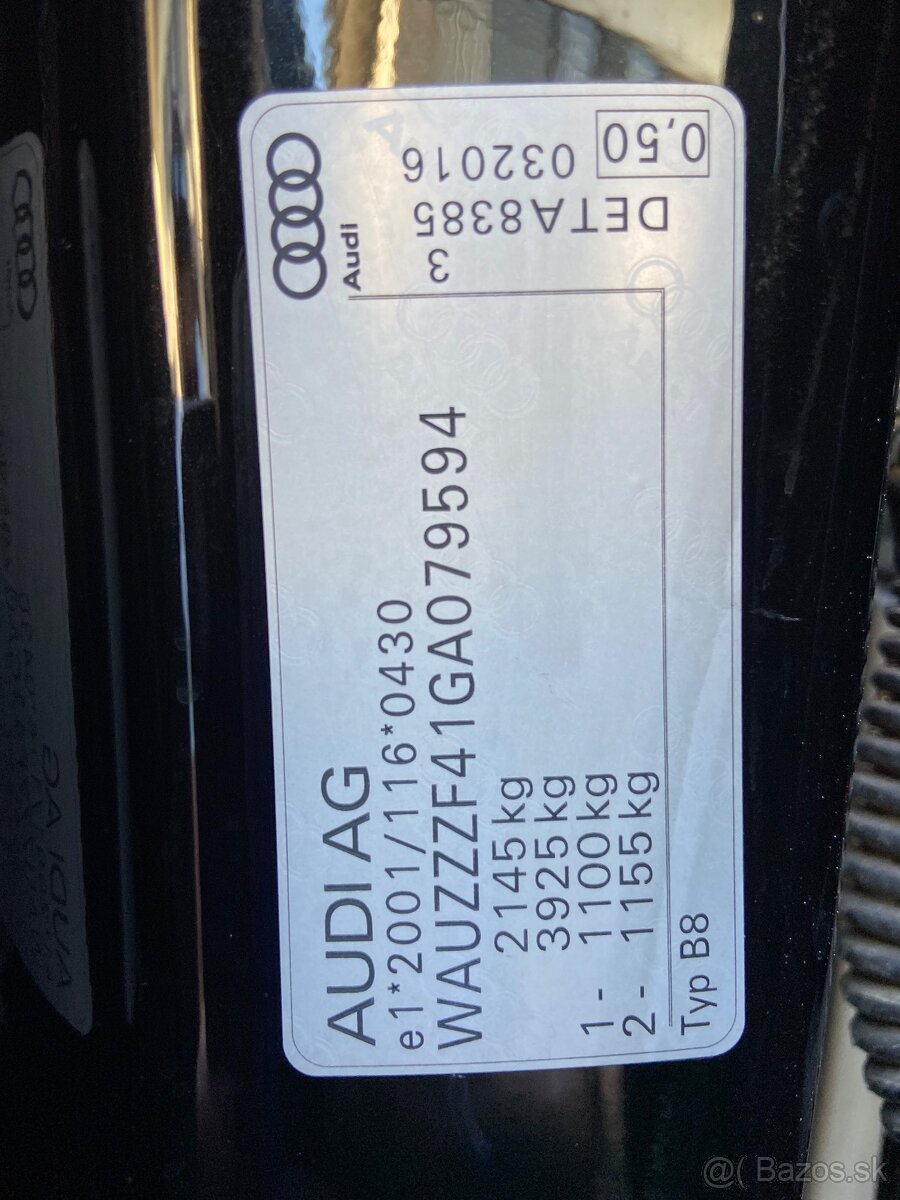 AUDI A4 AVANT B9 2.0 TDi model 2017 - 20