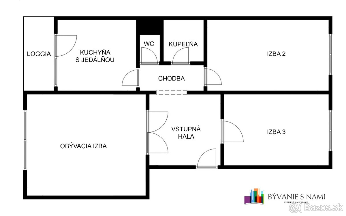 Na predaj | 3 izbový byt 71,86 m² s loggiou - Znievska - 20