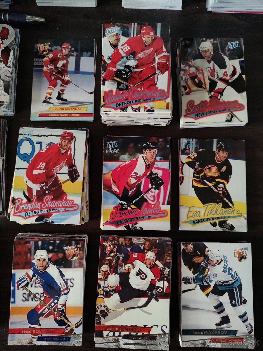 Predám hokejove kartičky z 90 rokov (ultra,parkhurst,score, - 20