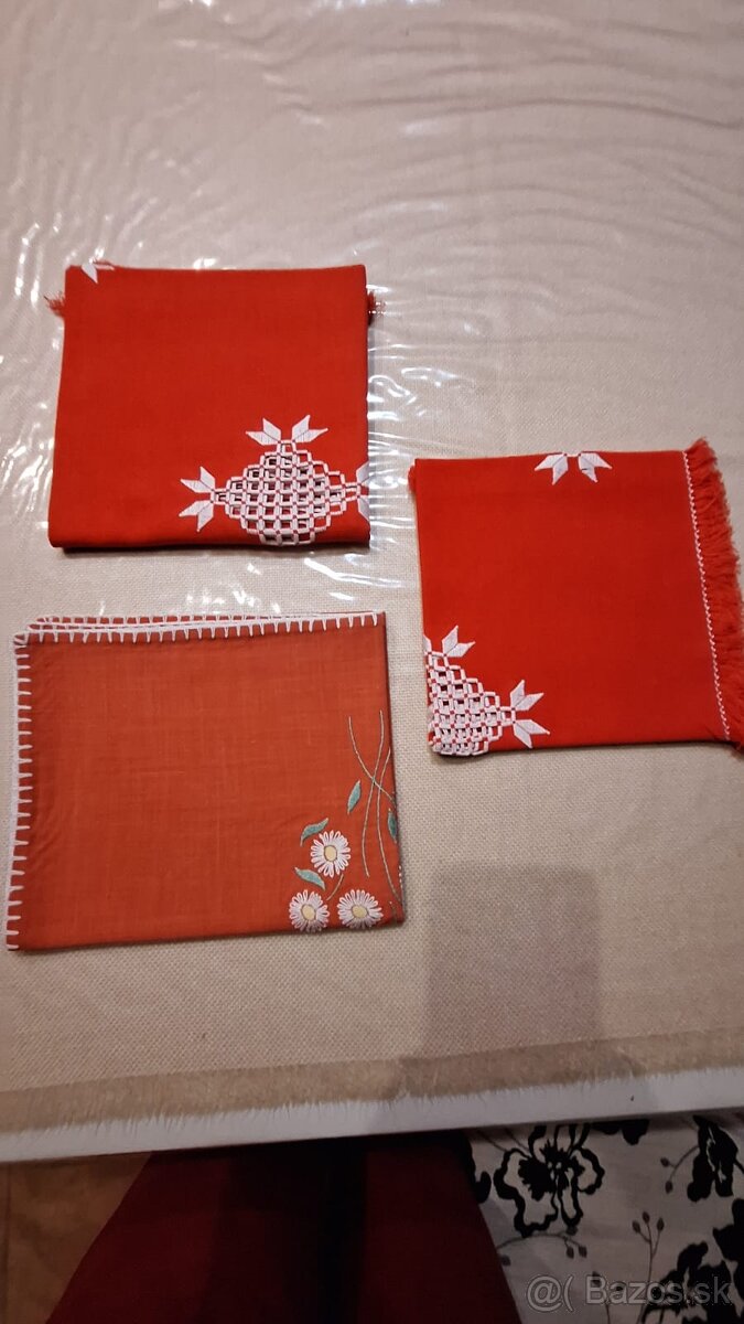 Predám utierky,uteráky,obrusy,dečky,vreckovky,šperky,traky - 20