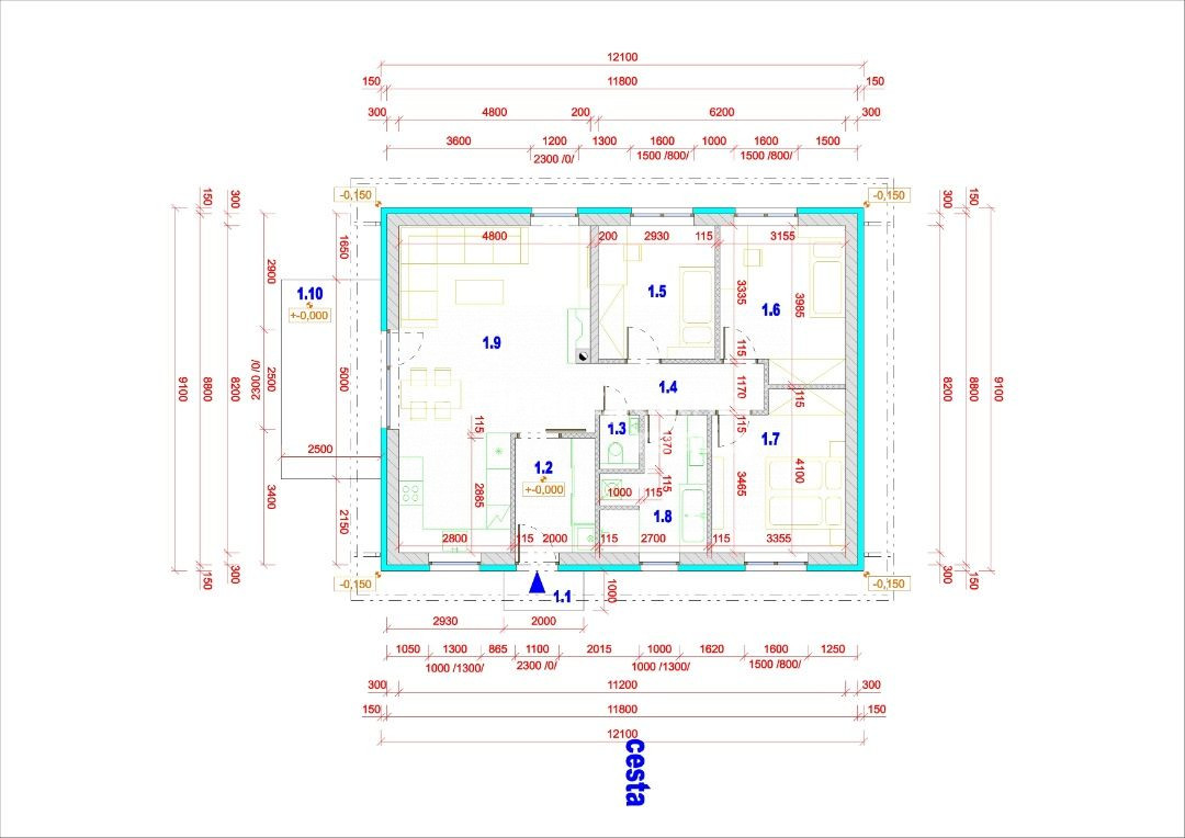 4 izbový rodinný dom, pozemok 600 m², Malý Lapáš, Nitra - 20