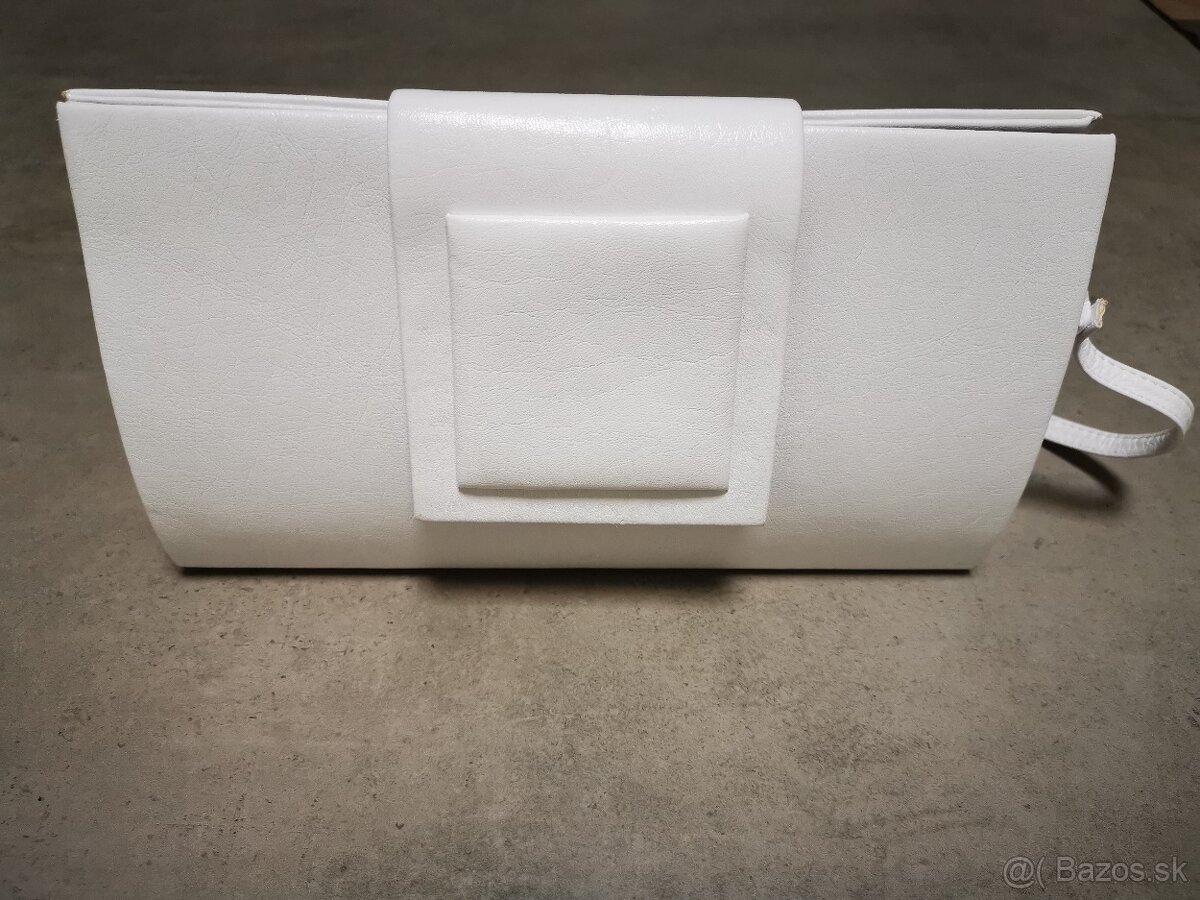 Biele a strieborné lodičky + kabelka - 20