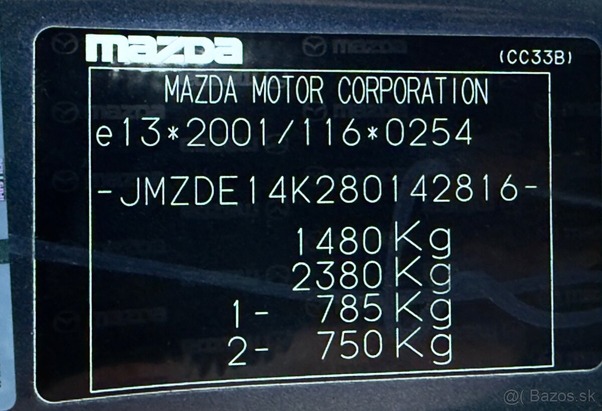 Mazda 2 1,3 benzín 79 000km / NOVÁ STK a EK - 20