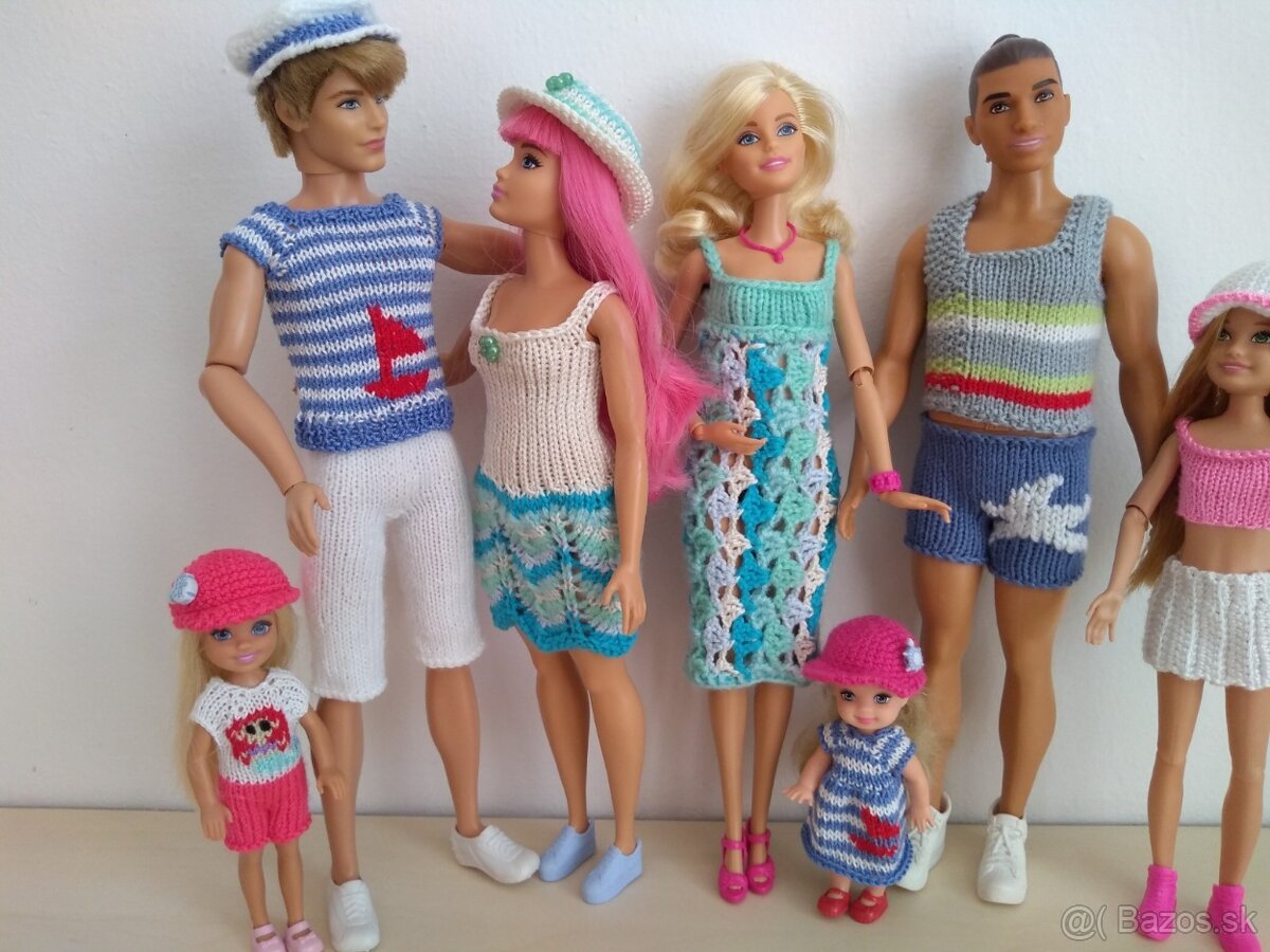 Veľryba slimák delfín tričko pre bábiku Ken barbie bermudy - 20