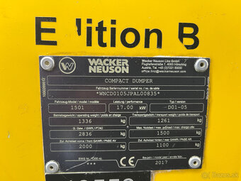 Dumper vyklapac Wacker Neuson 1501, 698mth, Thwaites Terex - 20