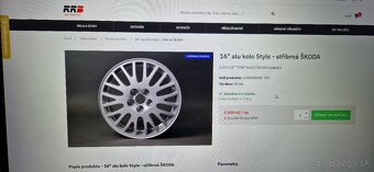 Origo Alu Disky SKODA Style 5x100 R16 - 20