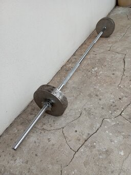 Pochromovaná EZ-činka a Rovná 180cm INSPORTLINE  30kg - NOVÁ - 20