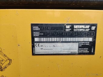Kolový otočný bagr CAT 314 F - 20