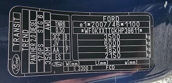 Ford Transit 2.0 TDCI 170K 4X4 AWD L2H2 6-Miest Led- Kamera - 20