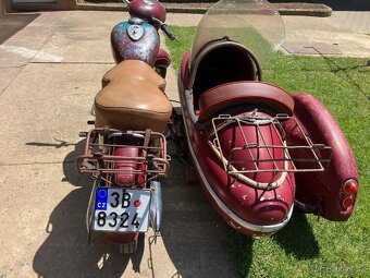 Jawa 350 / 354 kývačka 1956 + sidecar Velorex 560, s TP - 20