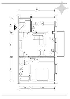 Na prenájom 2-izbový byt v Ružinove - 20
