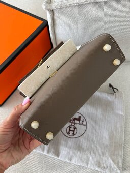 Hermes kelly mini kabelka khaki s krabicou - 20