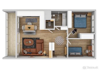 PRENÁJOM:   3-izbový byt v Košiciach - Terasa, ulica Kysucká - 20