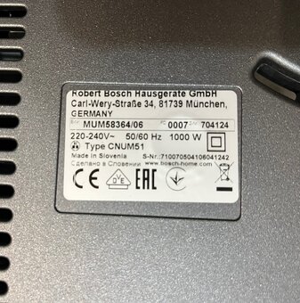 Kuchynský robot Bosch MUM 58364 1000W - 20