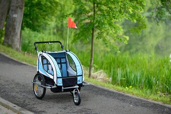 Nový cyklovozík 2v1, príves za bycikel, trojkolka - 20