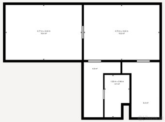 2 izbový byt (54m2), Petzvalova, Košice - Terasa - 20