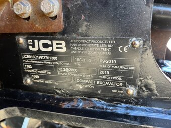Minibager minirypadlo JCB 16C-1 , Kubota Yanmar Takeuchi - 20