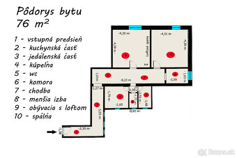 BYT S HISTORICKÝM NÁDYCHOM / 76 m2 / GARÁŽ / VLASTNÝ DVOR - 20