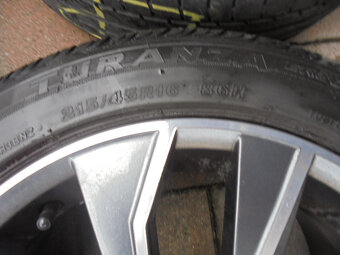 Alu disky Škoda 5x100, pneu 215/45 R16 č.12d - 20