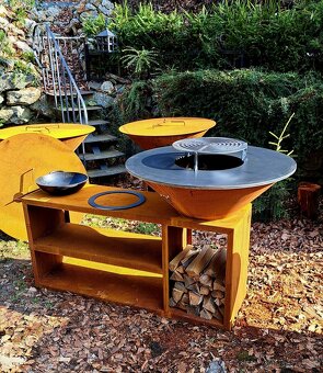 Ohniskovy gril corten pult - 20