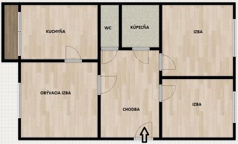 3 izbový byt s loggiou, 69 m2 na predaj - 20
