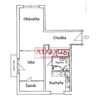 2-izb tehlový byt, 70m2, balkón, výťah, Komenského, Košice - 20