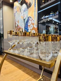 Sada pohárov z krištálového  skla LR Czechoslovakia,posielam - 20